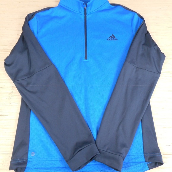 Adidas Men’s Quarter-Zip Training Top Blue Gray Size M - Picture 1 of 4